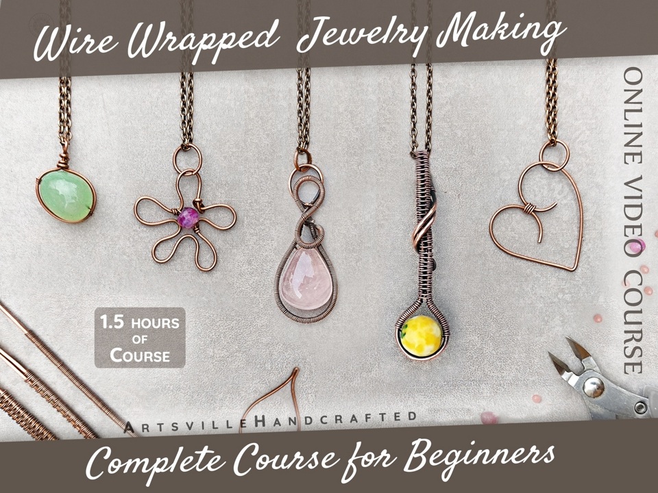 How to wire-wrap a bead pendant  Wire wrap jewelry designs, Wire wrapped  jewelry tutorials, Wire jewelry designs
