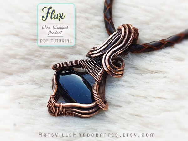 Wire art tutorial to learn wire weaving techniques and wire jewelry, buy PDF book instant download by artsvillehandcrafted