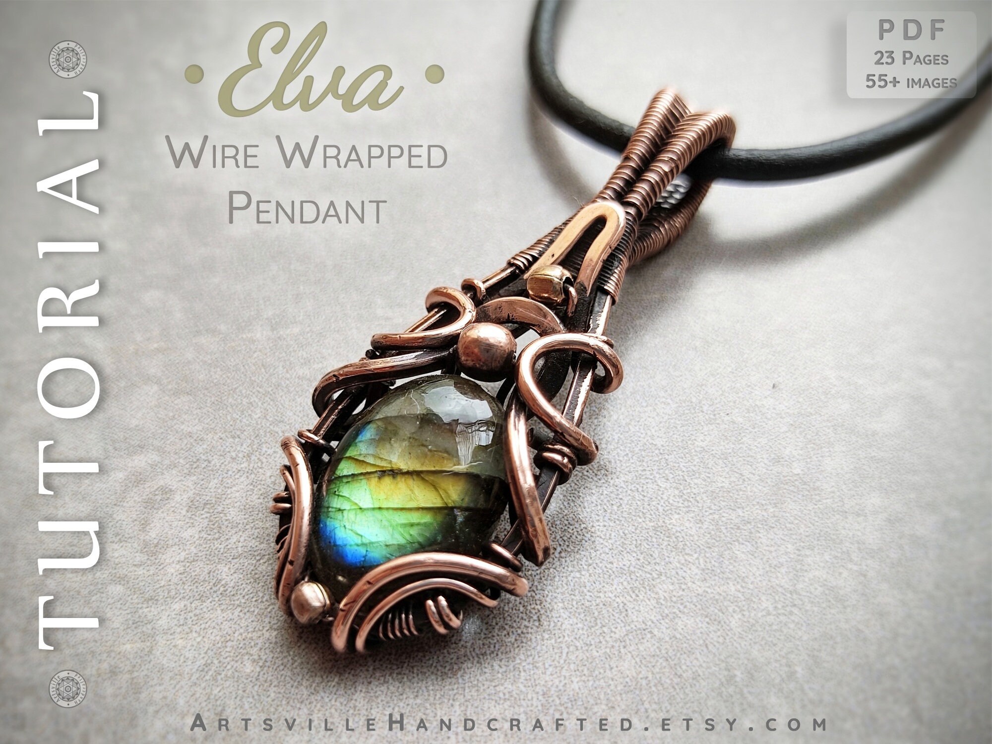 il_fullxfull.2514840226_gu7p.jpg Learn wire wrap jewelry making with PDF tutorial instant download step by step instruction by artsvillehandcrafted