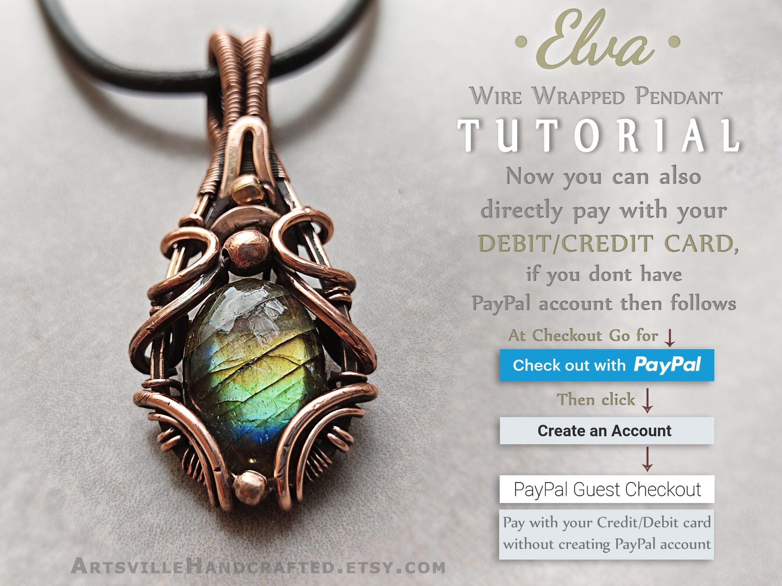 il_fullxfull.2562504711_iw5c.jpg Wire art tutorial to learn wire weaving techniques and wire jewelry, buy PDF book instant download by artsvillehandcrafted