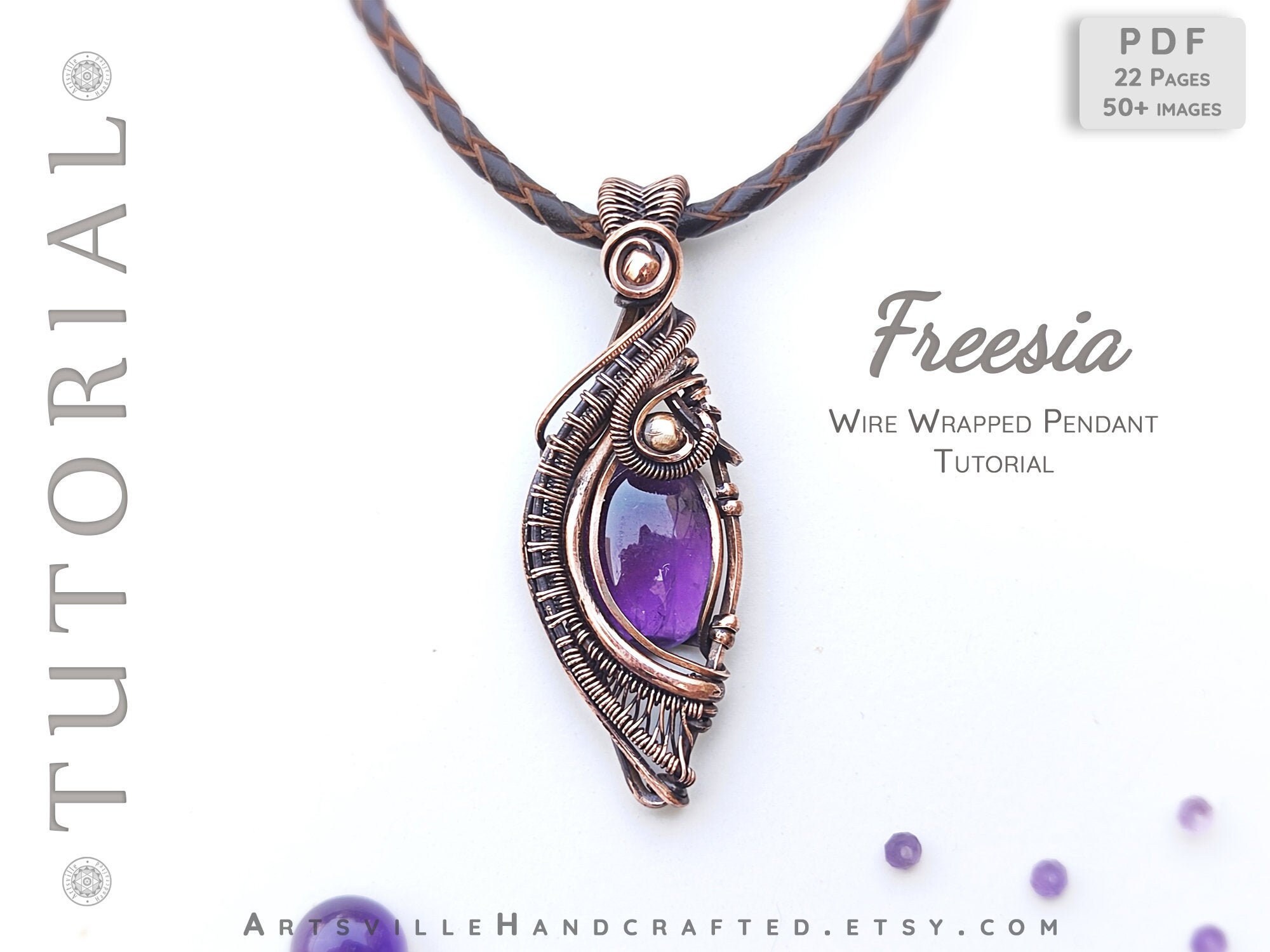 cabochon setting wire wrap pednant tutorial PDF tutorial for making a wire wrap pendant jewelry by artsvillehandcrafted