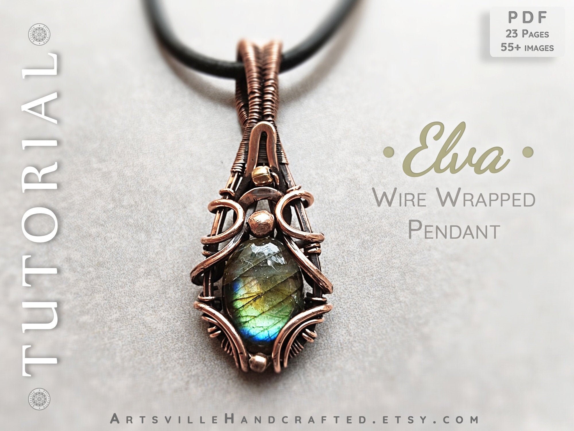 il_fullxfull.3117081070_aysi.jpg Step-by-step wire wrap pendant tutorial for beginners, PDF download by ArtsvilleHandcrafted