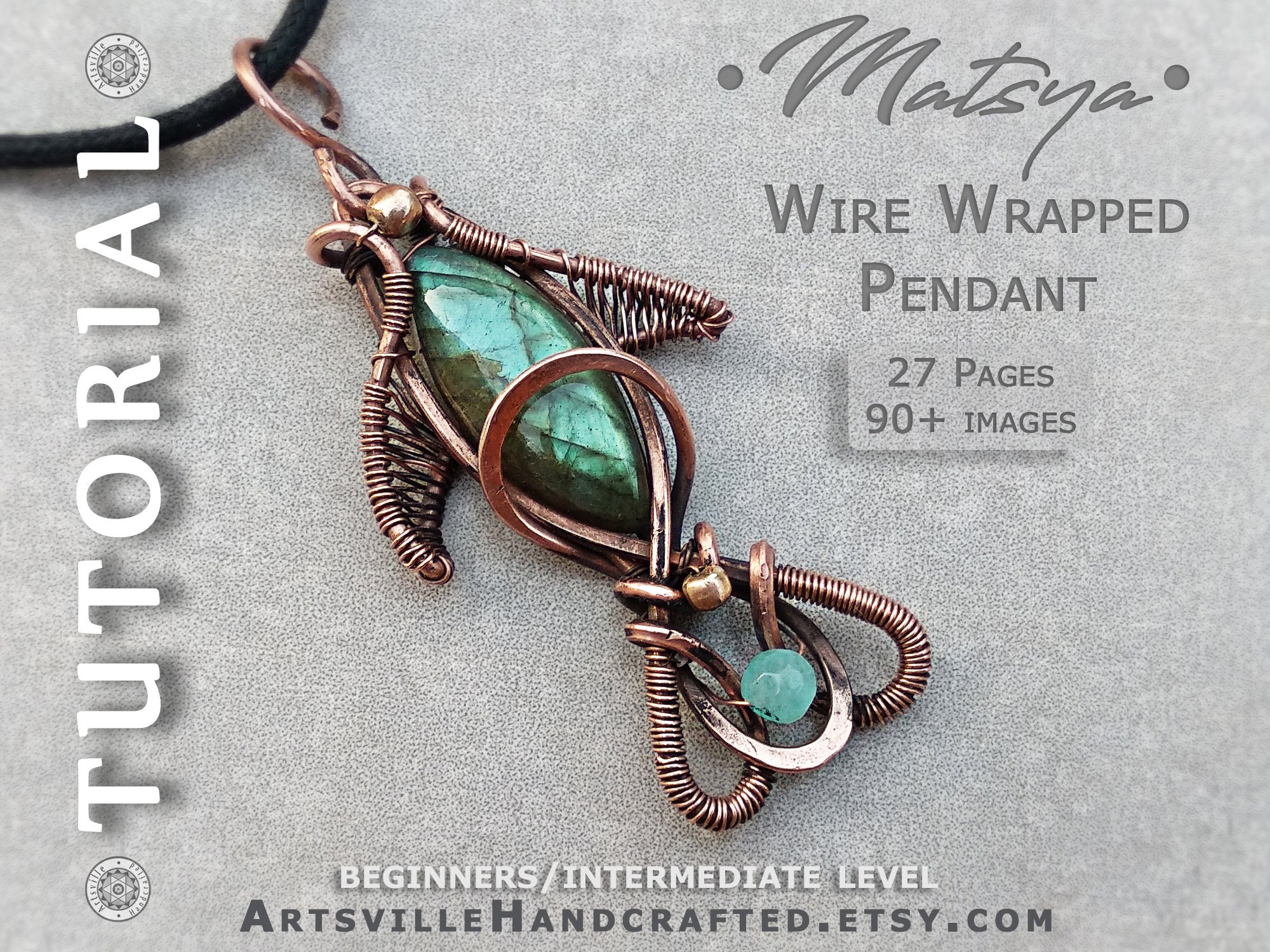 Wire Wrapped Fish Pendant Tutorial Learn fish wire jewelry pandent techniques, Wire wrapping, Step-by-step wire wrapping, PDF tutorial