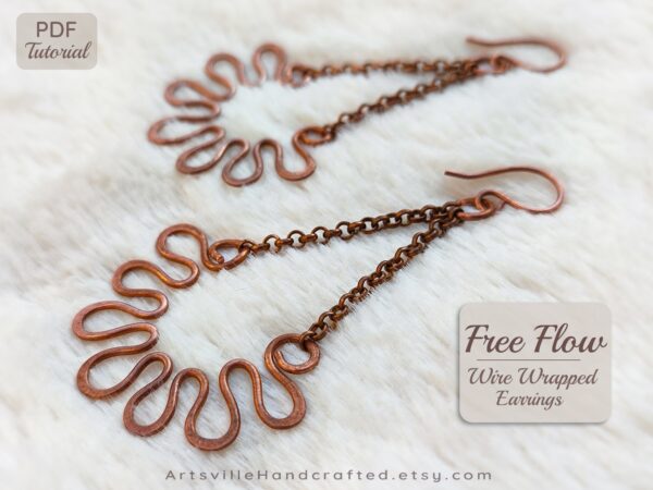 Step-by-step wire wrapping guide, Create wire jewelry, PDF tutorial download, wire wrap