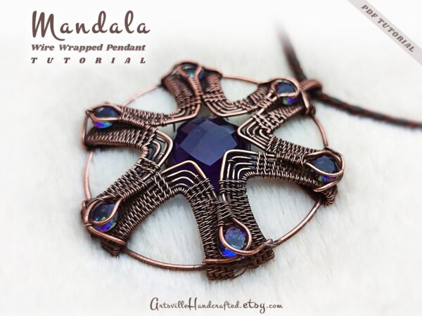 Learn mandala wire wrapping, Wire art tutorial for beginners with instant PDF download