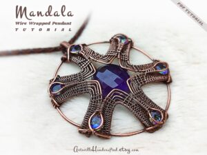 Mandala Pendant Tutorial : Wire Wrap Tutorial for Mandala Design, Wire Wrapping Tutorial, Wire Work Tutorial, Jewelry Making, Wire Tutorial