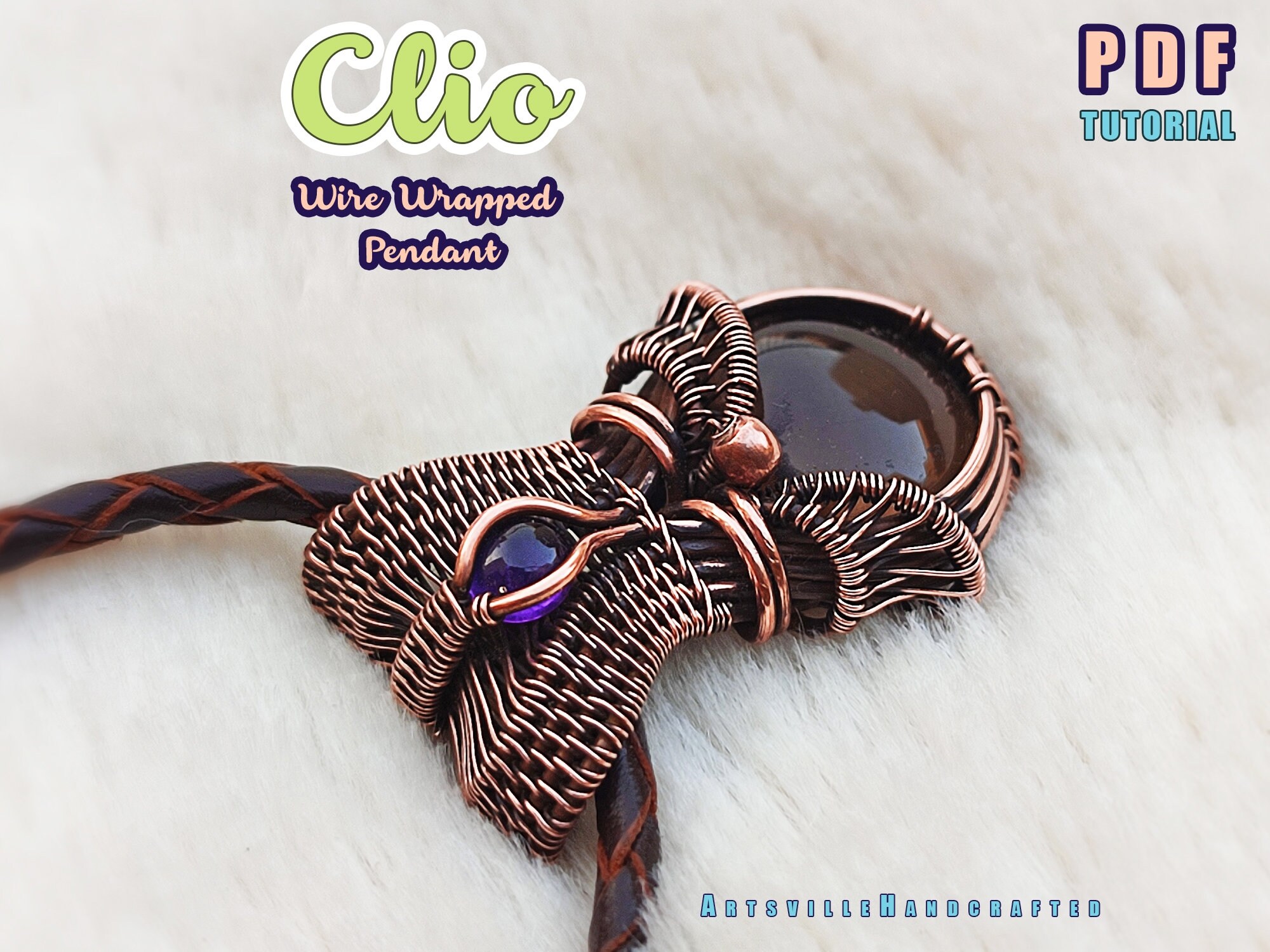 il_fullxfull.5158887269_3gf7.jpg Jewelry making basics, Wire wrap pendant tutorial, PDF guide for beginners