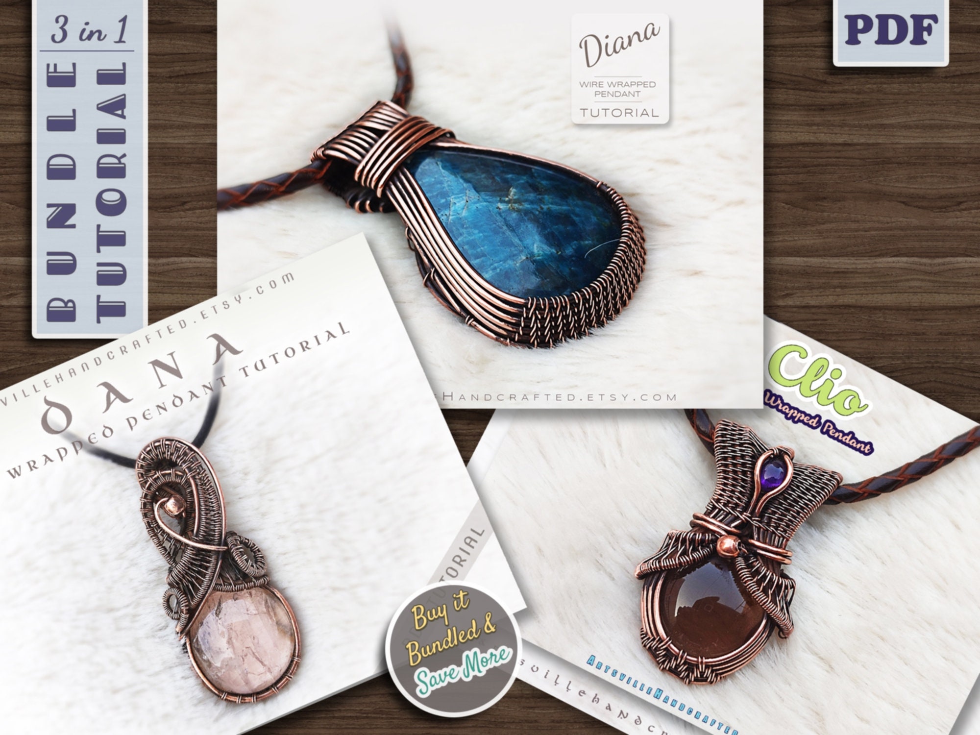 il_fullxfull.5799772340_78yu.jpg ArtsvilleHandcrafted wire wrap pendant tutorial, PDF guide with step-by-step instructions