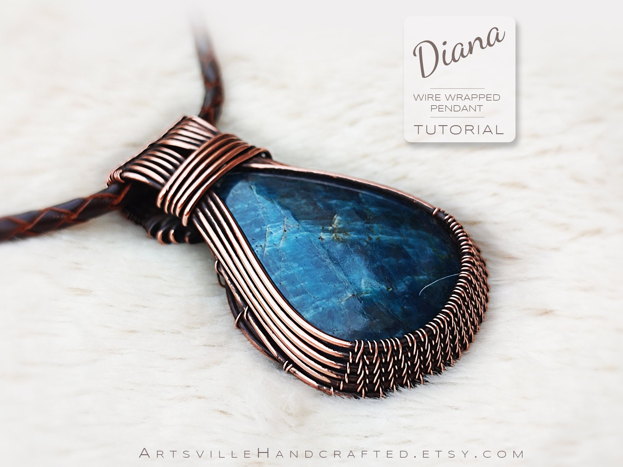 il_fullxfull.5847844391_7swa.jpg Instant PDF download, Wire wrap pendant tutorial, step-by-step instructions for beginners